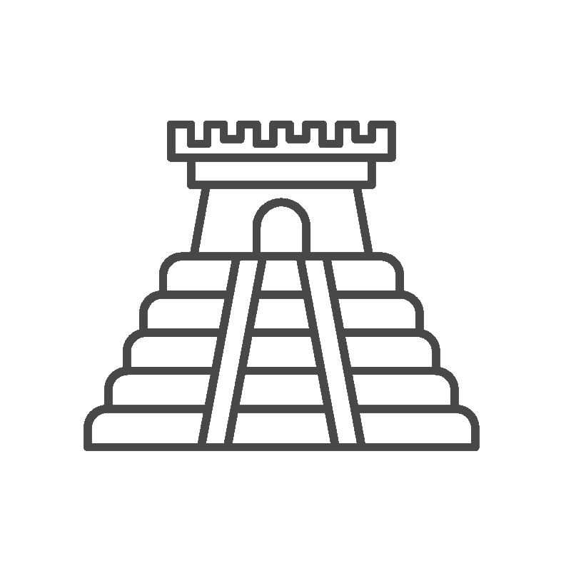 icon of a pyramid mayan ruin